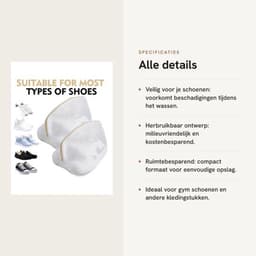 Dailygoods- Schoenwaszak Set van 2 - Waszak voor - Drie-laags Net — thumbnail 5
