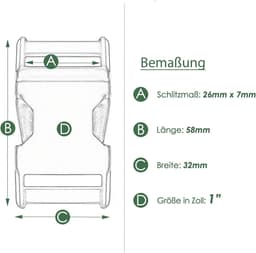 Metalen Snap Sluitingen - Clip Sluitingen Gespen - Armbanden Halsbanden Maken - Dubbelzijdig Verstelbaar - 2.5 cm - Mat Zwart — thumbnail 2
