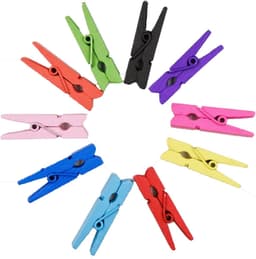 Houten Wasknijpers - Kleine Clips - Foto's Ophangen - Natuurlijk Hout Materiaal - 3.5 cm - Gekleurd — thumbnail 3