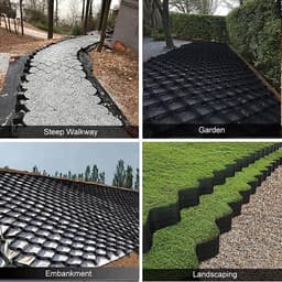 Grind Stabilisator - Oprit Raster - Opritten Versterken - Hoge Treksterkte - 3x4m - Zwart — thumbnail 2