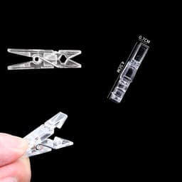 Dailygoods- Wasknijpers Mini 100 Stuks - Kunststof Wasknijpers - Transparante Veerklemmen - Decoratie voor Foto's - Handwerk en Kleding - Duurzaam en Robuust - Fotoclips — thumbnail 3