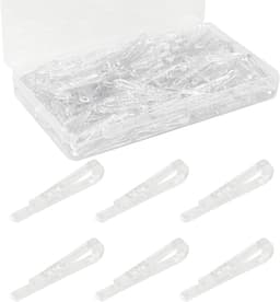 Thijox - 300 Transparante Wasknijpers U-vorm Krokodillenklemmen voor Stropdassen, Sokken, Broeken, Overhemden en Dekens - Plastic Clips met Tanden - I — thumbnail 1