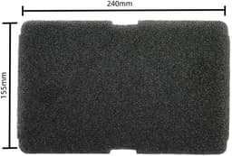 5-stuks Wasdroger filter - Droogtrommelfilters - Reserveonderdelen voor schuimfilters voor droogtrommels - Filters voor wasdrogers - Sponsfilters - Accessoires voor droogtrommelfilters - 24,4*15,5 cm - Geschikt voor Beko, Grundig, Blomberg - Zwart — thumbnail 2