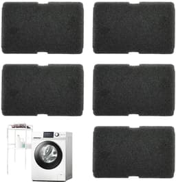 5-stuks Wasdroger filter - Droogtrommelfilters - Reserveonderdelen voor schuimfilters voor droogtrommels - Filters voor wasdrogers - Sponsfilters - Accessoires voor droogtrommelfilters - 24,4*15,5 cm - Geschikt voor Beko, Grundig, Blomberg - Zwart — thumbnail 1
