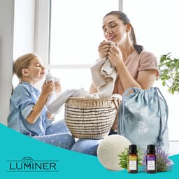 SnelShoppen - 6 LUMINER® Drogerballen, Kreukvrije Wol, Geurdispenser met Etherische Oliën van Lavendel en Theeboom voor Frisse Was, Ideaal voor Droger — thumbnail 4