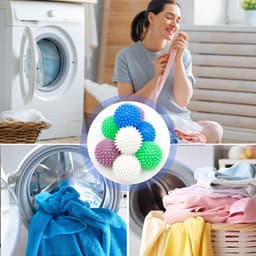 Drogerballen 8 stuks - herbruikbare wasballen - voor donsjacks - vermindert kreuken en statische elektriciteit - ShopVlot — thumbnail 2