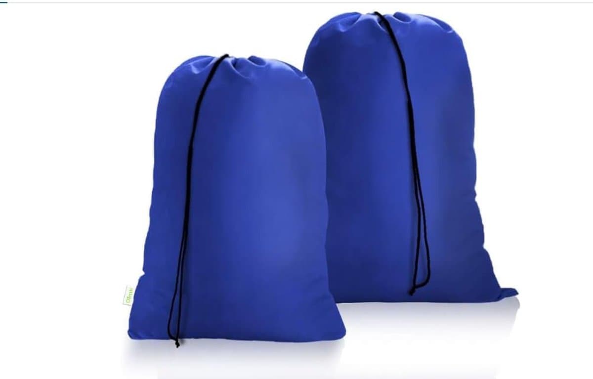 SnelShoppen - 2 Pack Reis Waszakken 70 x 90 cm, Waterdichte Vuile Was Verzamelaar, Waszak met Trekkoord, Grote Opvouwbare Waszak voor Camping, Student — afbeelding 1