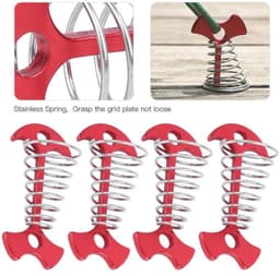 Grondankers 4-delig - Spiraalvormig - Multifunctionele Tentaccessoires - Geschikt voor Houten Platforms - Aluminiumlegering/Roestvrij Staal - 7.7x3.6cm - Tentpalen — thumbnail 2
