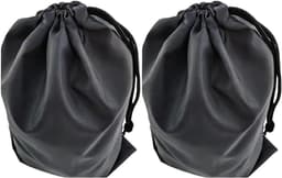 Grote Zwarte Waszak van Stevig Nylon met Trekkoord Sluiting voor Wasgoed, Herbruikbaar en Veelzijdig Gebruik met Ruime Inhoud — thumbnail 1