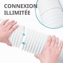 Draagbare airconditioner flexibele slang - Uitlaatslang Draagbaar - Lengte 2m - Luchtafvoerslang - Flexibele Slang - Afvoerslang Airco Universele - Vervangende Buis - Diameter 13cm - Eenvoudig te Installeren — thumbnail 5