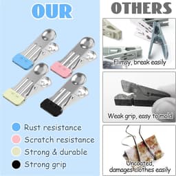 Wasknijpers Met Mand, Kunststof Bekleding, Winddichte Wasknijpers Zonder Afdruk, Voor Waslijn, Handdoek, Kleding En Sokken — thumbnail 4