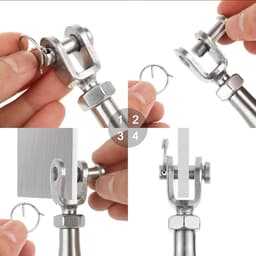 M6 draadspanners - roestvrij staal - sterk en duurzaam - perfect voor tenten en luifels - SnelShoppen — thumbnail 5