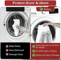 Waszakken 40x40 cm - Mesh stof - Voor schoenen en kleding - Veilig wassen en drogen - ShopVlot — thumbnail 5