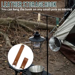 S-haak met leren lus 12 stuks - metaal - multifunctioneel - ideaal voor kleding en camping - ShopVlot — thumbnail 3