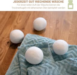Trocknerbollen 4er Set - Wasbaar - Vermindert kreukels - Sneller drogen - SnelShoppen — thumbnail 2