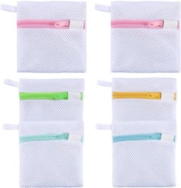 Kleine waszakken set van 6, herbruikbare mesh tasjes voor delicate kleding, ideaal voor reizen en thuisgebruik, beschermt sokken en handschoenen — thumbnail 1