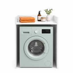 Wasmachinekast - wit - 66x97x61 cm - met opbergruimte — thumbnail 2