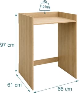 Wasmachinekast - lichtbruin - 66x97x61 cm - met opbergruimte — thumbnail 3