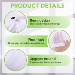 Wasnet voor wasmachine, 50 x 60 cm, waszak, waszak met koordstopper, herbruikbaar, voor ondergoed, beddengoed, babykleding, sokken — thumbnail 4