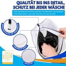 Pro Heat 2 stuks waszak - waszak voor schoenen - waszakken voor schoenen - 2 herbruikbare wasnetten met ritssluiting. — thumbnail 5