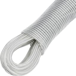 Waslijn met stalen kern, outdoor, heavy duty, extra sterke waslijnen met een draagkracht van 200 kg, roestvrij en waterdicht, waslijn voor tuin, (4 mm-30 m, doorzichtig) — thumbnail 5