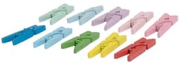mit Herz Mini-houten knijpers, 200 stuks, kleine wasknijpers, 2,5 cm hoog, voor foto's op koord, fotowand, adventskalender, vlaggetjesslinger, geldgeschenken, decoratie voor Kerstmis, 10 kleuren — thumbnail 2