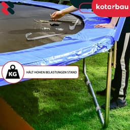 KOTARBAU® 4 Stuks - Grondankers voor Trampoline - Trampoline Ankers 350 mm - Bodemankers - Verzinkte Grondankers - Zilver — thumbnail 4