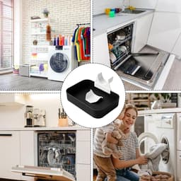 Lekbak Wasmachine - Afvoerbak voor wasmachine - Afvalwaterbak van de wasmachine - Afvalwateropvangbak - 18.4 × 13.6cm - Geschikt voor wasmachines - Zwart — thumbnail 5