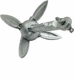 Opvouwbare Boot Anker - Watersport Anker - Boot Stabiliseren - Thermisch Verzinkt - 10kg - Zilver — thumbnail 2