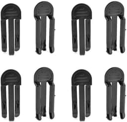 Vuilniszak Clips - Prullenbak Klem - Afval Beheren - Hoge Kwaliteit - 8 Stuks - Zwart — thumbnail 1