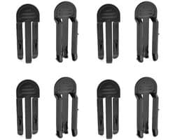 Vuilniszak Clips - Prullenbak Klem - Afval Beheren - Hoge Kwaliteit - 8 Stuks - Zwart