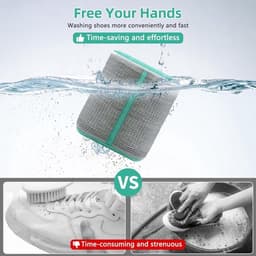 Waszak voor Schoenen en Sneakers XL met Extra Reinigingsvak en Versterkte Ritssluiting - Ideaal voor Wasmachine en Handwas, Grijs — thumbnail 3