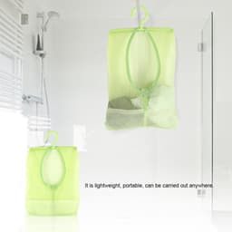 Wasknijperzak met Hanger, Multifunctionele Hangende Netzakhanger Sokken Ondergoedopslag voor Badkamer Kledingkast Wasserij Waslijn Buiten(Groen) — thumbnail 2