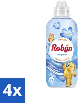 4 x Robijn – Wasverzachter – Morgenfris – 780 ml - Wasverzachter - Wasgeur - Kleding Verzachter - Frisse Geur - Slijtage Verminderen — thumbnail 1
