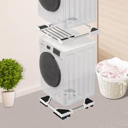 Wasmachine Onderstel - Verrijdbaar Onderstel - Apparaten Verplaatsen - Verstelbare Afmetingen - 42-69 cm - Zwart — thumbnail 4