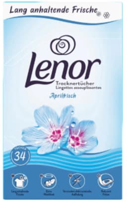 4 x Lenor - Droogtrommeldoekjes - Aprilfris - Textielverfrisser - 34 Doekjes - Droogtrommeldoekjes - Frisheid - Wasdoekjes - Statische Elektriciteit - Textielverfrisser — thumbnail 2