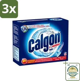 3 x Calgon - Wasmachinereiniger - Tegen Kalkaanslag / Wasmiddelresten / Geuren - 55 Tabletten - Grootverpakking - Wasmachine Reinigen - Kalkaanslag Voorkomen - Wasmiddelresten Verwijderen - Geuren Neutraliseren - Wasmachine Schoonhouden — thumbnail 1
