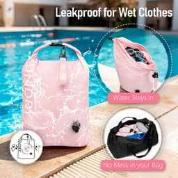 2-Pack Reiswaszakken, Waterdichte Compressiezakken voor Vuile Kleding en Organisatie tijdens Reizen — thumbnail 4