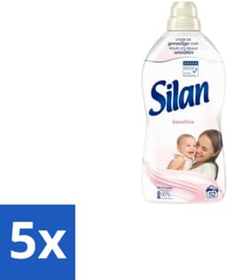 5 x Silan – Wasverzachter – Sensitive – 1144 ml - Wasverzachter - Gevoelige Huid - Hypoallergene - Huidvriendelijk - Wasgoed Zachtheid — thumbnail 1
