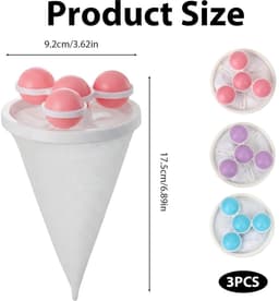 3 Stuks - Haarverwijderaar - Drijvende Wasmachine Dierenharenvanger - Herbruikbare Pluizenvanger - Haarvanger Mesh Filter - Anti Haren Wasbal - voor Katten & Honden Haren op Kleding — thumbnail 3