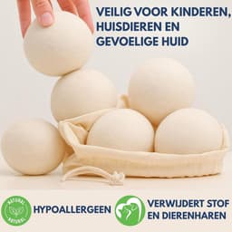 Thijox - Droogballen van wol XL [6-pack] – Natuurlijke herbruikbare wasverzachter, vermindert kreukels en droogtijd, milieuvriendelijk alternatief voo — thumbnail 4