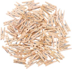 Thijox - Mini Houten Knutsel Wasknijpers 2,5 cm - 100 Stuks Natuurlijke Houten Klemmen voor Creatieve Projecten, DIY Ambachten, School en Feestdecorat — thumbnail 5