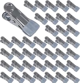 SnelShoppen - 40 Stuks Kledingknijpers RVS, Roestvrijstalen Clips, Duurzame Metalen Wasknijpers voor Kleding, Handdoeken, Sokken, Foto's, Snacks, Seal — thumbnail 1