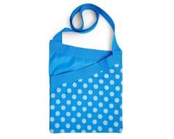 Knijperzak - Waslijn organizer - Wasknijpers opbergen - Waterdichte voering - Houdt 60 knijpers - Blauw polka dot