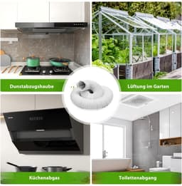 Afvoerslang Ø 150 mm lengte 6 m flexibel pvc aluminium buis airconditioning ventilatieslang flexibele slang aluminium voor mobiele airconditioning wasdroger afzuigkap droger — thumbnail 5
