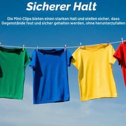 150 mini wasknijpers, transparant, herbruikbaar, kleine plastic wasknijpers, gekleurde fotoclips met metalen veer voor het ophangen van foto's, knutselprojecten, feestjes, bruiloftsdecoratie, 3,5 x 0,7 cm — thumbnail 5