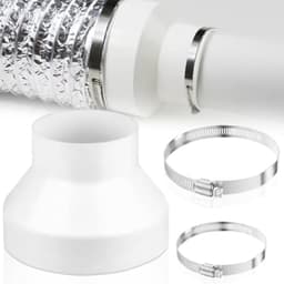 PromoHome Afvoerslangadapter 150 mm ABS Verloopstuk voor Ventilatie - Reduceerstuk Ronde Buizen — thumbnail 1