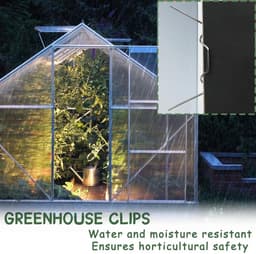 Dailygoods- Kasclips Set van 50 - Robuuste Bevestigingsclips - Voor Serrebedekking - Antislip Grip - Weerbestendig - Ideaal voor Tuinbouw - Kasbevestigingsclips — thumbnail 5