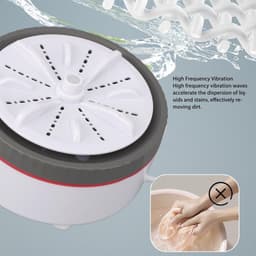 Dailygoods - Draagbare wasmachine - Mini-wasmachine voor reizen - Compact en efficiënt - Grijs - Multifunctionele vaatwasser - Ideaal voor camping en... — thumbnail 2