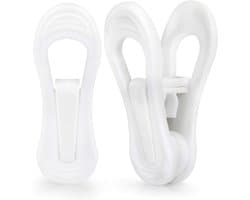 24 Stuk Witte Hangerclips Met Sterke Knijpkracht - Multifunctionele Kledinghangerclips Voor T-shirts - Broeken - Sjaals En Andere Kledingstukken - Geschikt Voor Deur - Muur - Rack En Kleerkast - Eenvoudig Te Gebruiken En Veilig Te Bevestigen